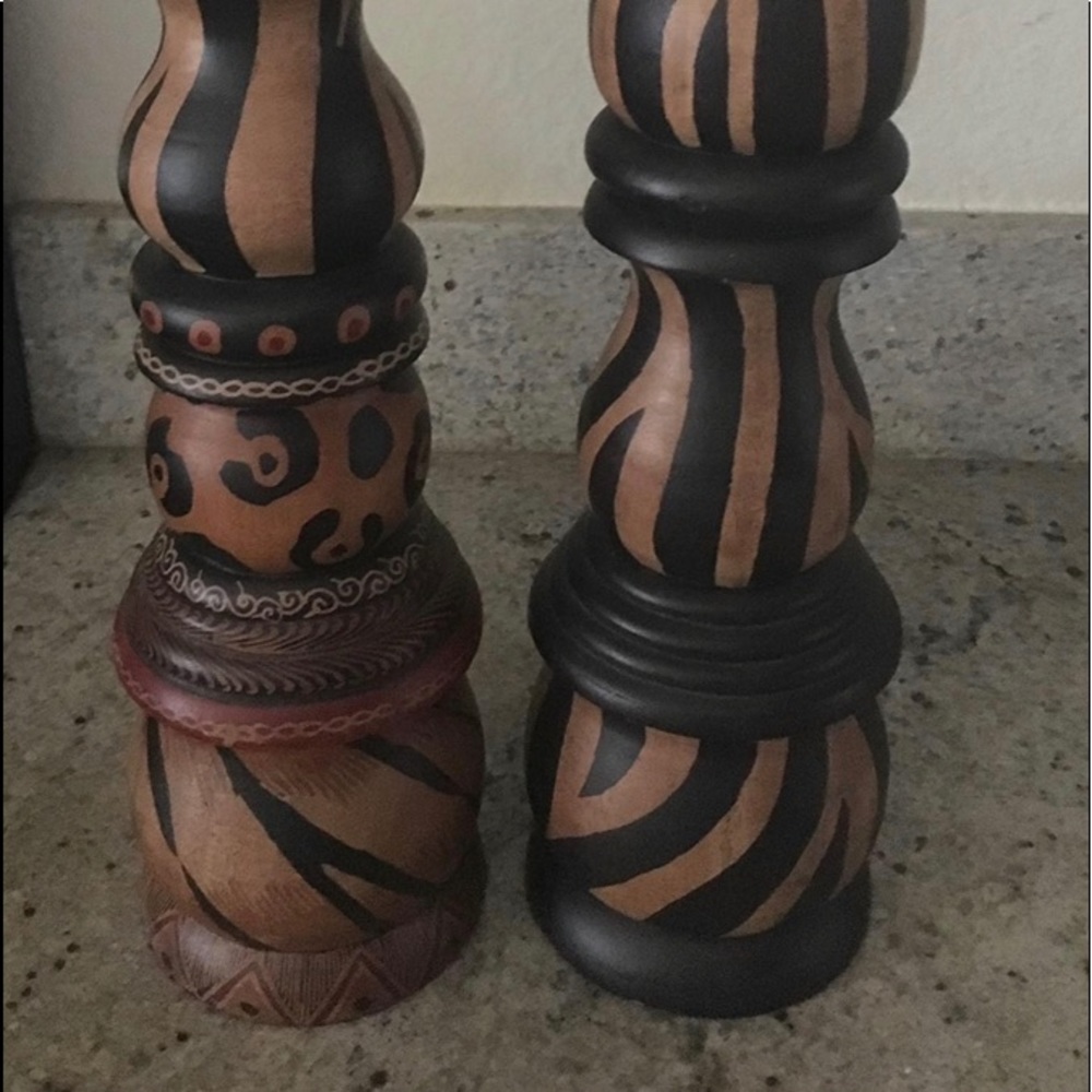Wooden Candle Holders